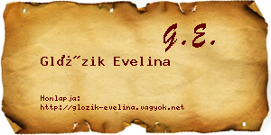 Glózik Evelina névjegykártya